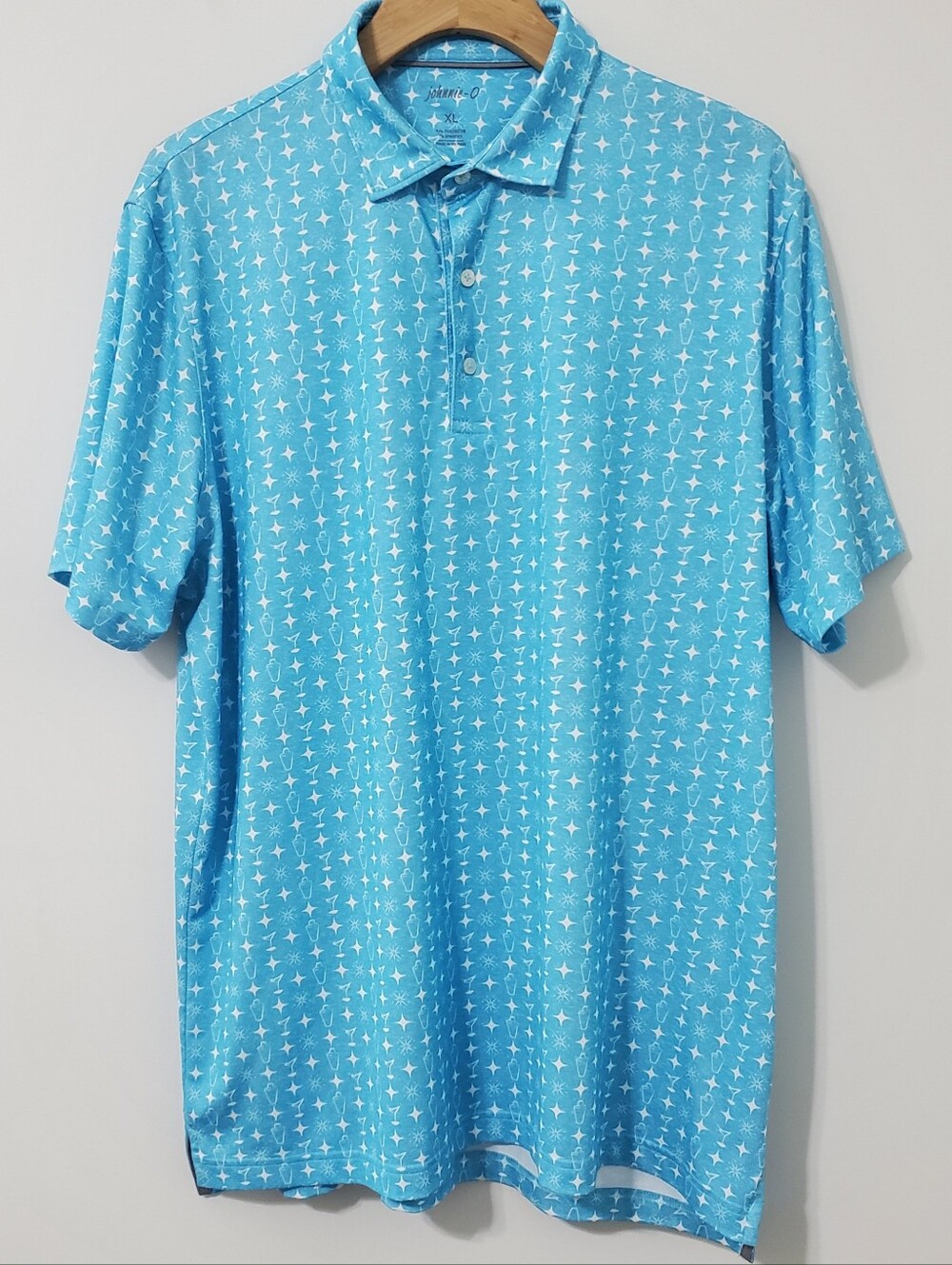 Johnnie-O Golf Performance Polo Shirt Teal Mens XL